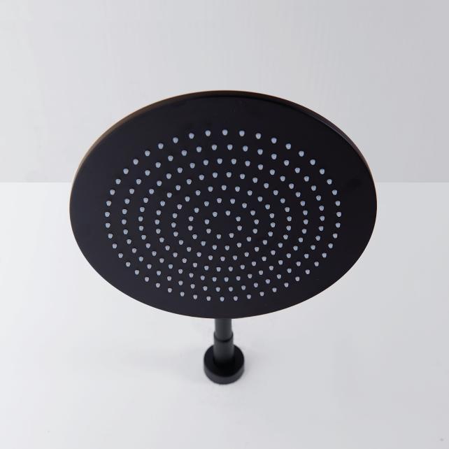 black round shower head