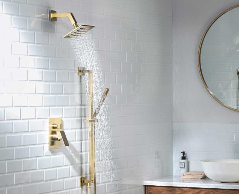 gold shower set
