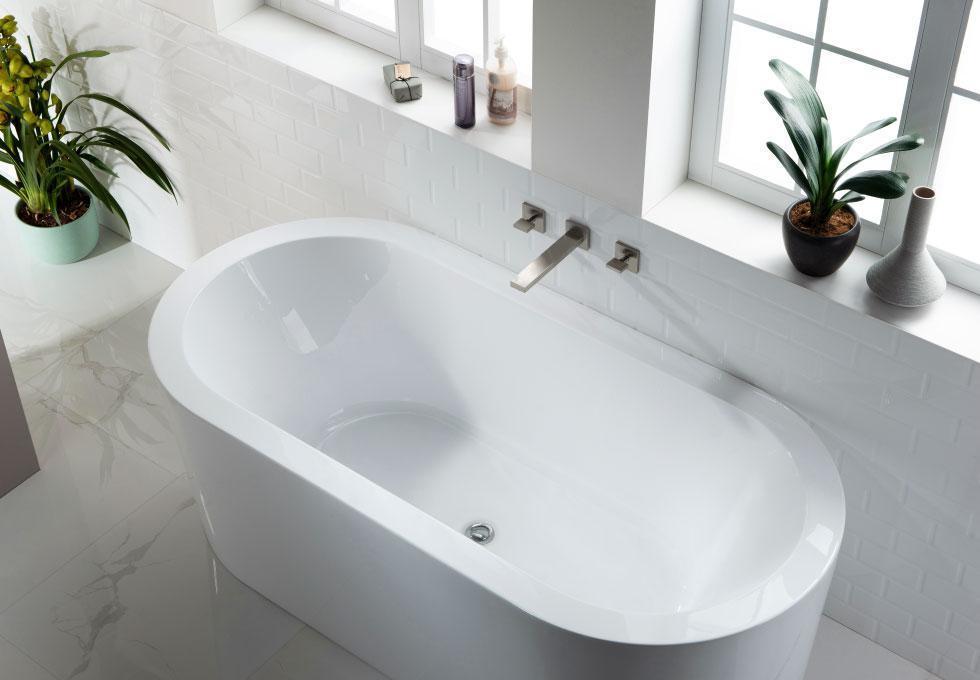 wall mount contemporary bathtub faucet brushed nickel