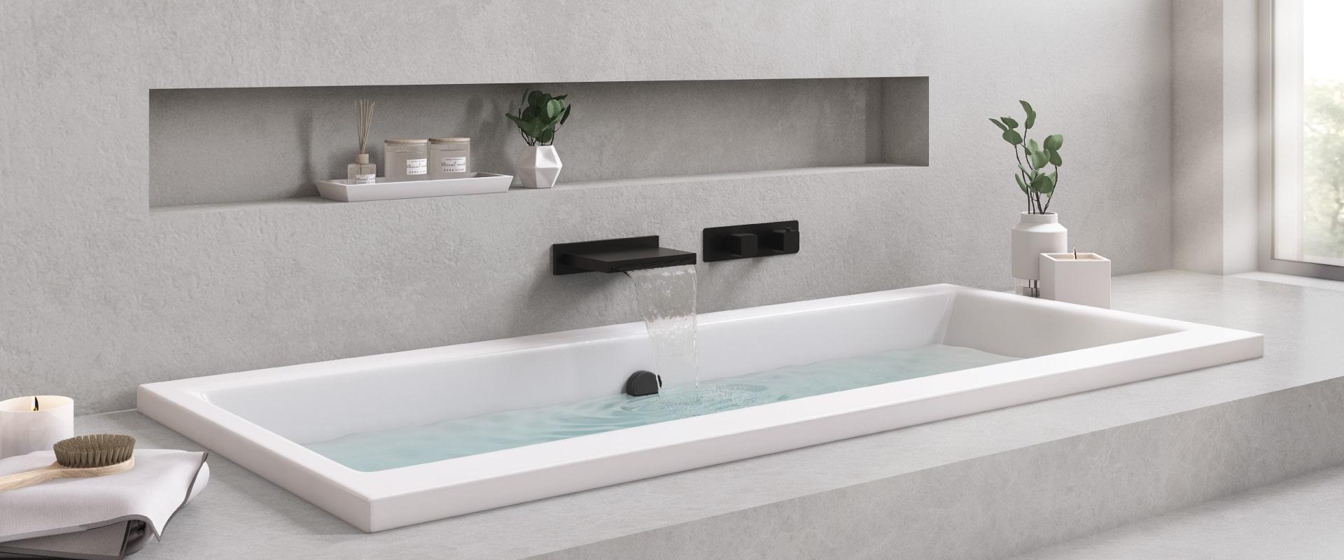 waterfall high flow tub faucet